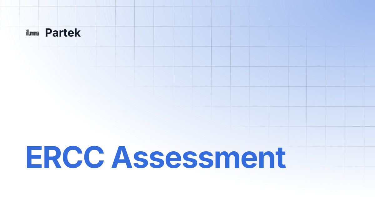 ERCC Assessment | Partek