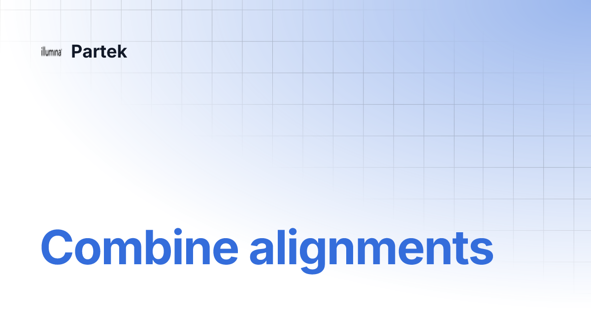 Combine Alignments Partek
